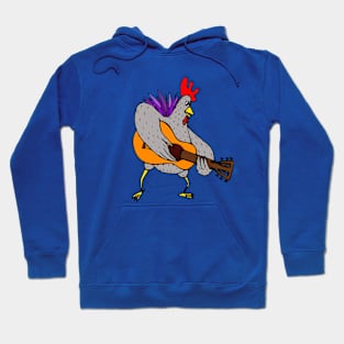 Rooster Crazy Rooster Guitar Hoodie